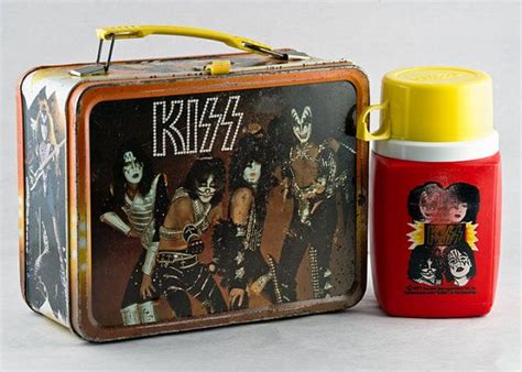 metal lunch box vintage rock bands|old fashioned metal lunch box.